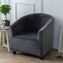 Seat Covers Home Fitted Cover Shape Sofa Thickened silver fox fleece single slipcover milk silk half curved sofa chair cover