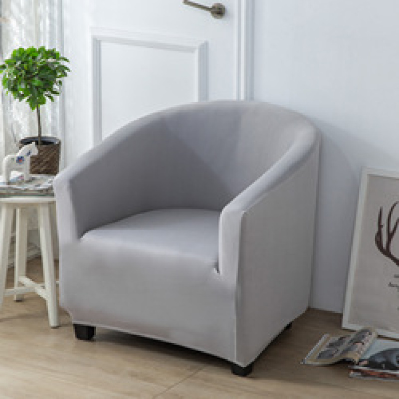 Seat Covers Home Fitted Cover Shape Sofa Thickened silver fox fleece single slipcover milk silk half curved sofa chair cover