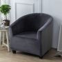 Seat Covers Home Fitted Cover Shape Sofa Thickened silver fox fleece single slipcover milk silk half curved sofa chair cover