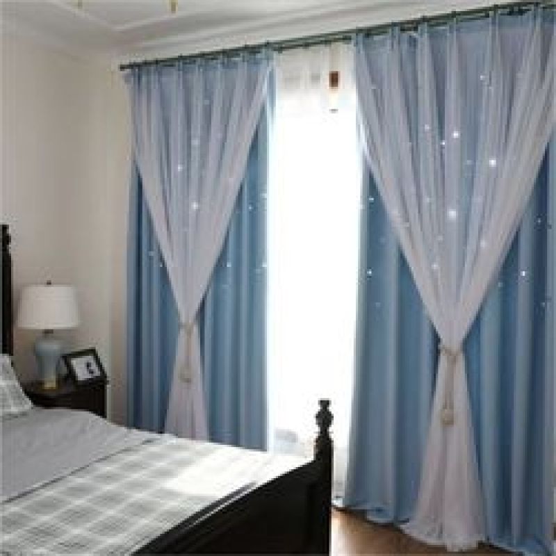 Latest curtain fashion designs living room blackout curtain,Amazon top seller 2019 star curtain