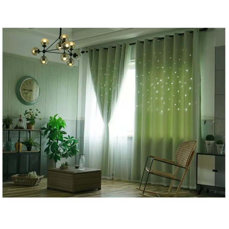 Latest curtain fashion designs living room blackout curtain,Amazon top seller 2019 star curtain