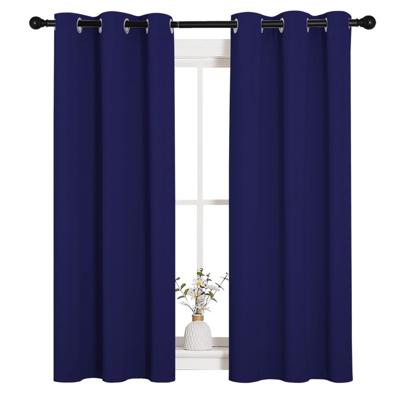 New Plain blackout curtains for outside thermal blackout curtain liners fire resistant blackout curtain & Drapes