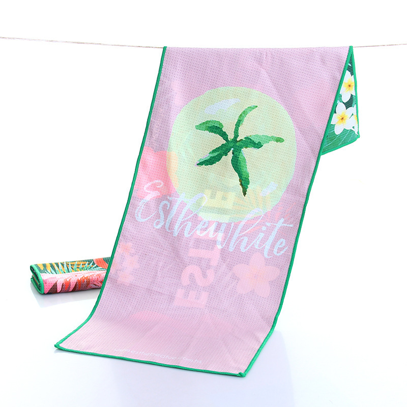 Microfiber Double Sided Printed Custom Beach Towel, Waffel Beach Towel, Custom Beach Towel#