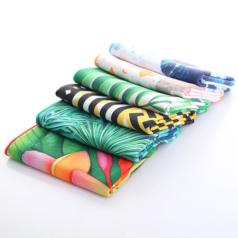 Microfiber Double Sided Printed Custom Beach Towel, Waffel Beach Towel, Custom Beach Towel#