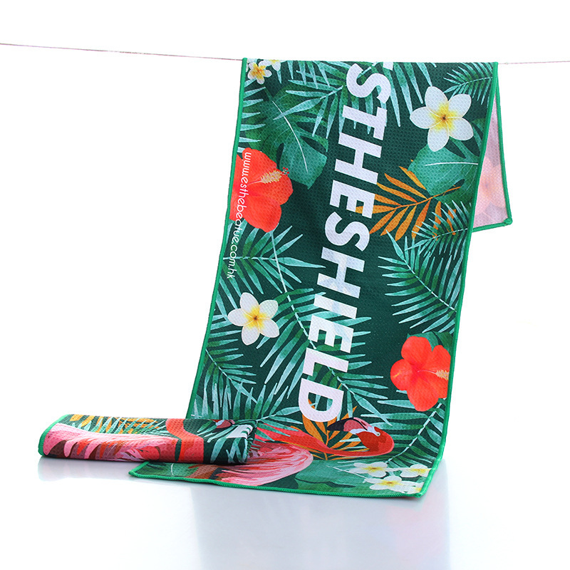 Microfiber Double Sided Printed Custom Beach Towel, Waffel Beach Towel, Custom Beach Towel#