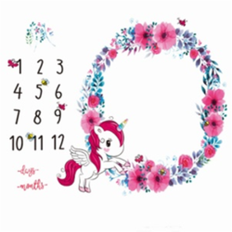 Printed flannel milestone Blanket Baby photo blanket Flannel blanket customizable/