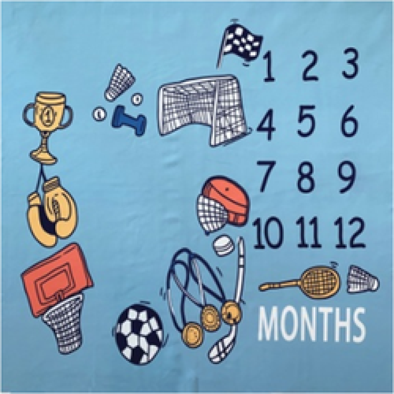 Printed flannel milestone Blanket Baby photo blanket Flannel blanket customizable/