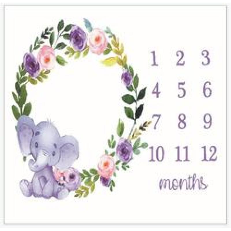 Printed flannel milestone Blanket Baby photo blanket Flannel blanket customizable/