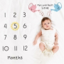 Printed flannel milestone Blanket Baby photo blanket Flannel blanket customizable/