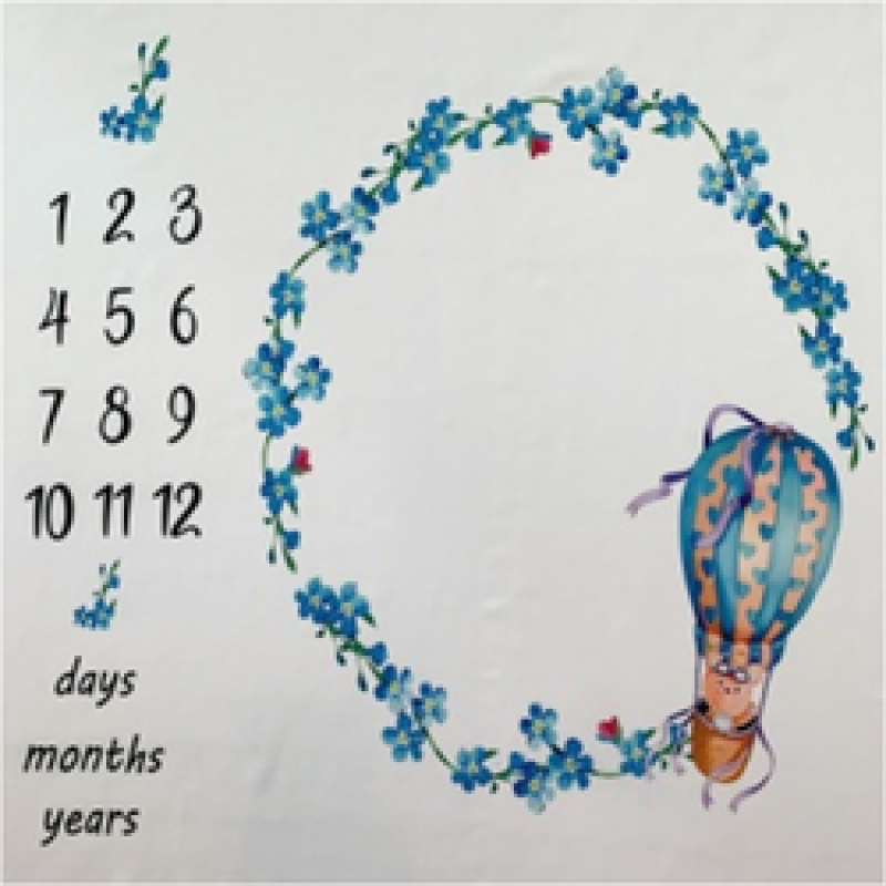 Printed flannel milestone Blanket Baby photo blanket Flannel blanket customizable/