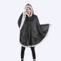 Soft Blanket Hoodie Cloak Winter Plush Wearable Fleece Blanket Outdoor Plaid Sweatshirt Microfiber Coats Hooded Cloak Blanket