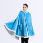 Soft Blanket Hoodie Cloak Winter Plush Wearable Fleece Blanket Outdoor Plaid Sweatshirt Microfiber Coats Hooded Cloak Blanket