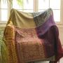 Ethnic Bohemian Grid Yarn-dyed Knitted Chenille sofa cover Blanket Towel Bed wall  Decor slipcover Travel picnic pad mat /