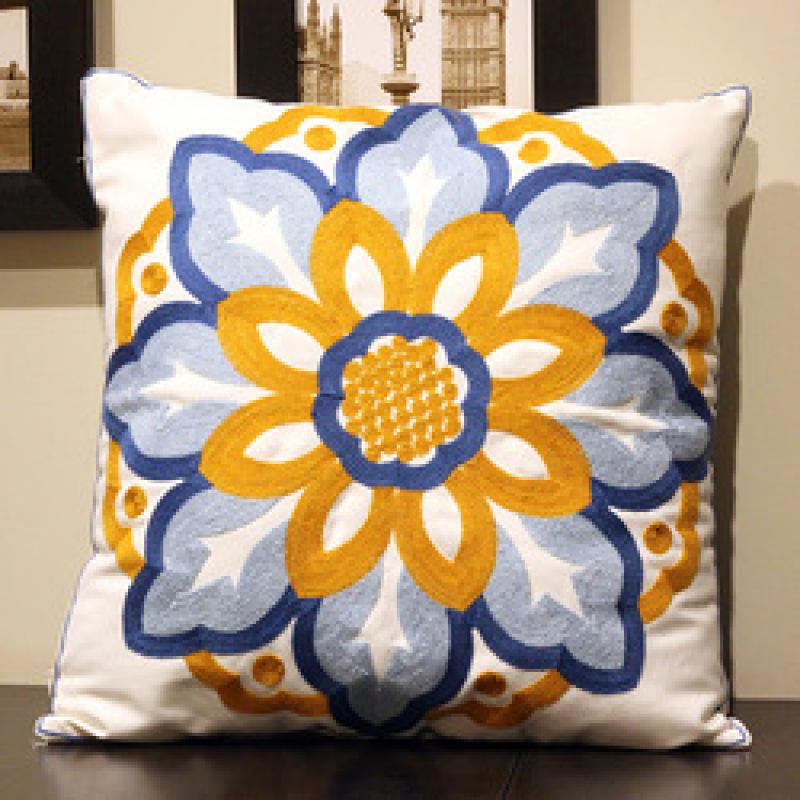 Amazon hot sale embroidered  pillowcase home sofa pillow cushion cover,  pillowcase cushion cover/