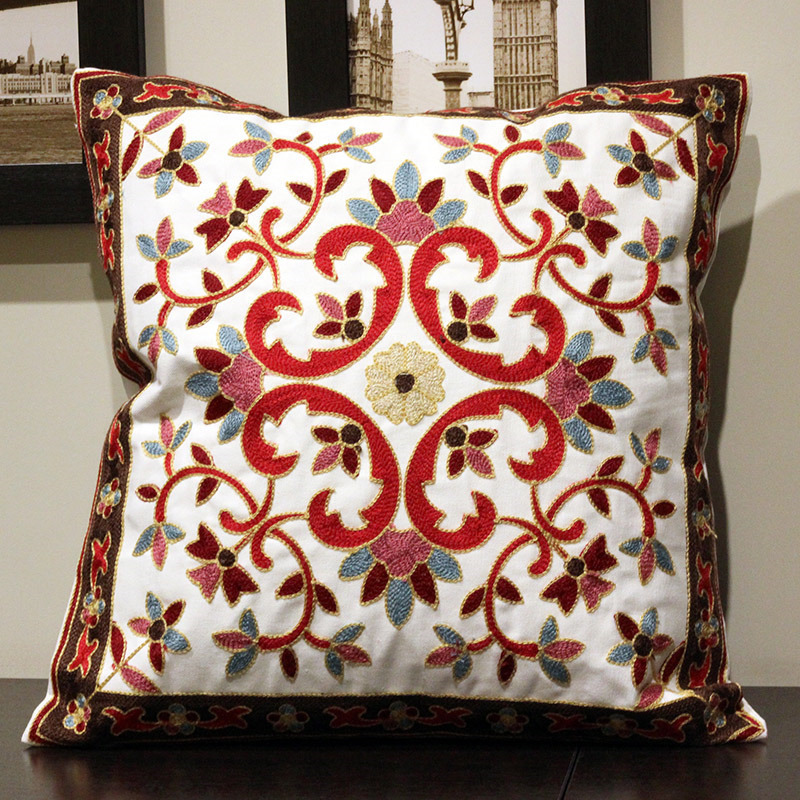 Amazon hot sale embroidered  pillowcase home sofa pillow cushion cover,  pillowcase cushion cover/