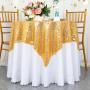 High Quality 90 x 132 inch 90 x 156 Decorative navel blue Shine Sequins Party 132 inch round kuxury Tablecloth For Wedding