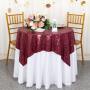 High Quality 90 x 132 inch 90 x 156 Decorative navel blue Shine Sequins Party 132 inch round kuxury Tablecloth For Wedding