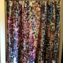 Jewel Tone Color Pigment Check Shower Curtain Set, Mosaic Waterproof Fabric Shower Curtain Set/