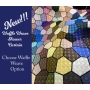 Jewel Tone Color Pigment Check Shower Curtain Set, Mosaic Waterproof Fabric Shower Curtain Set/