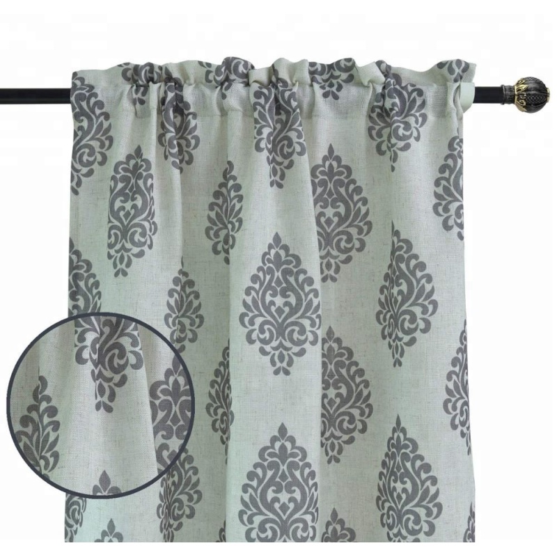 Hot selling factory price turkish window linen curtain valance