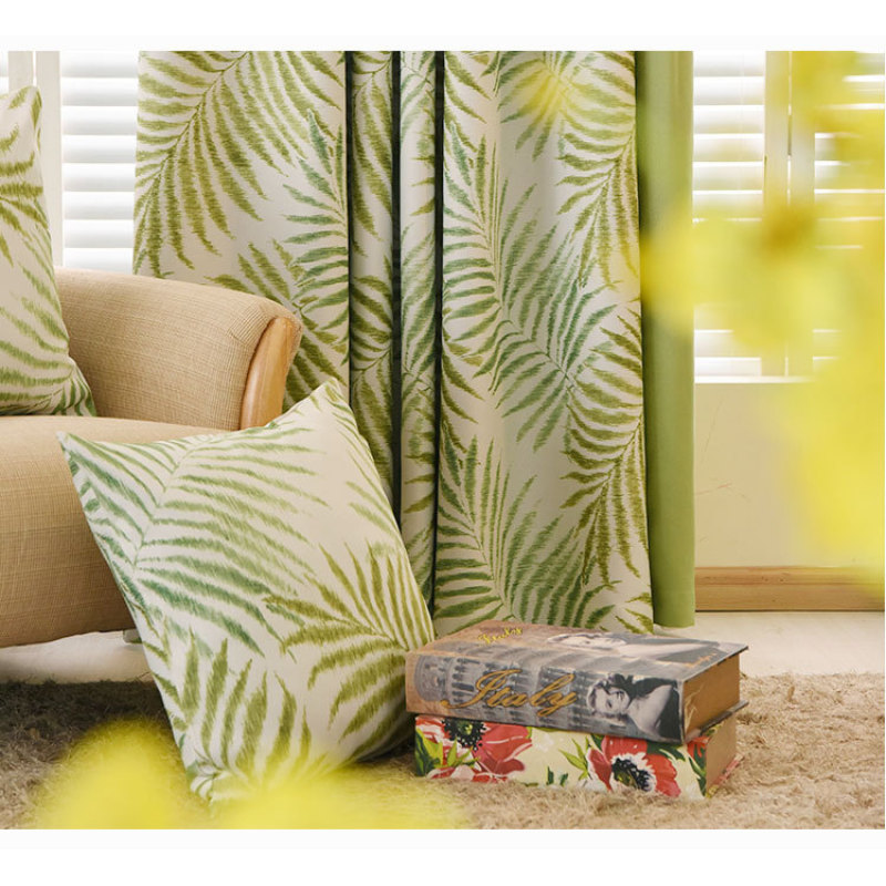 Home Decor Leave Printed Blackout Curtain Fabric,wholesale goods curtains for the living room cortinas para sala