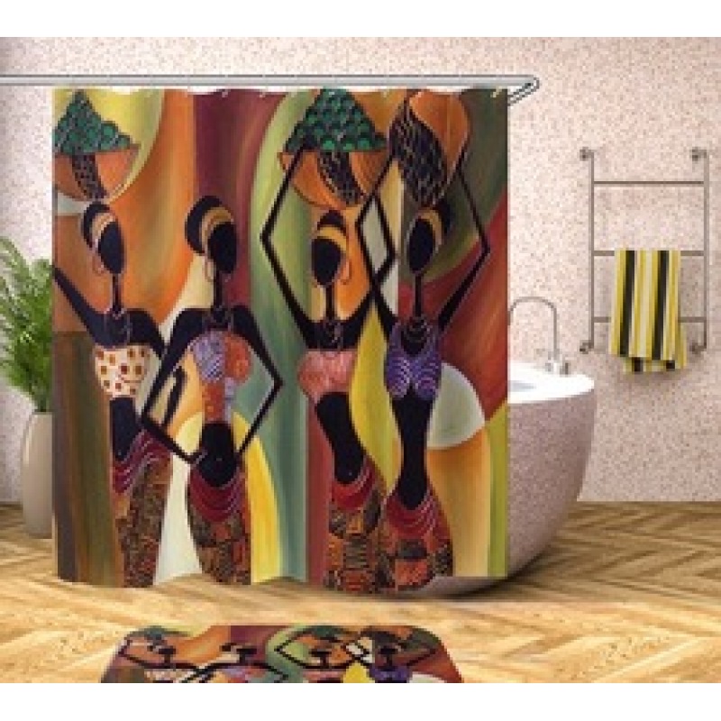 Egyptian Pharaoh 3d Digital Printing Polyester Shower ,Good-Looking Custom Printed Polyester Shower Curtain/