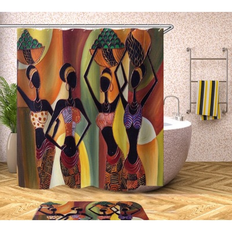 Egyptian Pharaoh 3d Digital Printing Polyester Shower ,Good-Looking Custom Printed Polyester Shower Curtain/