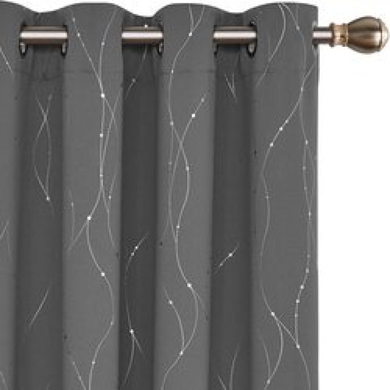 Blackout Short Curtains for Living Room Bedroom Kitchen Window,Topfinel Linen Textured Curtains for Living Room/