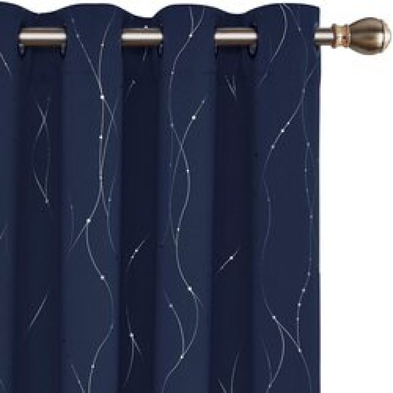 Blackout Short Curtains for Living Room Bedroom Kitchen Window,Topfinel Linen Textured Curtains for Living Room/