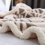 Super Soft Sherpa Blanket And Fleece Bed Fit Couch Sofa Blanket /