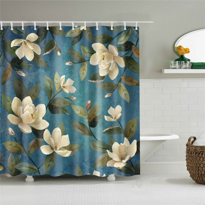 plants Wholesale New Design Eco Friendly Waterproof Printed PEVA Bathroom Shower Curtains for bathroom /
