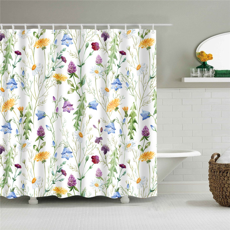 plants Wholesale New Design Eco Friendly Waterproof Printed PEVA Bathroom Shower Curtains for bathroom /