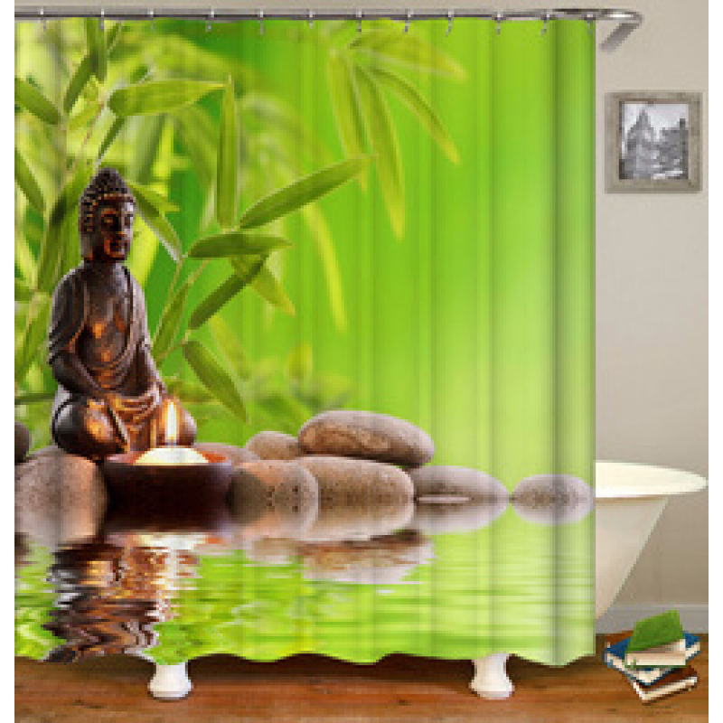 plants Wholesale New Design Eco Friendly Waterproof Printed PEVA Bathroom Shower Curtains for bathroom /