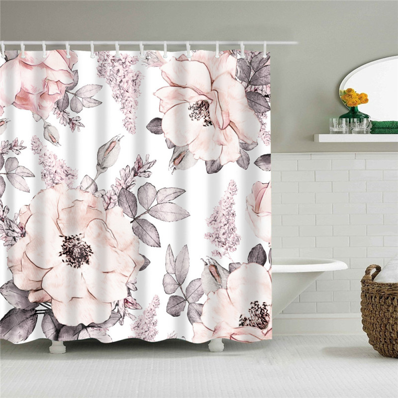 plants Wholesale New Design Eco Friendly Waterproof Printed PEVA Bathroom Shower Curtains for bathroom /