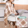 soft warm Shawl blanket office, accept custom design coral fleece shawl blanket office nap blanket/
