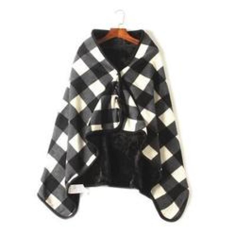 soft warm Shawl blanket office, accept custom design coral fleece shawl blanket office nap blanket/