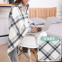 soft warm Shawl blanket office, accept custom design coral fleece shawl blanket office nap blanket/