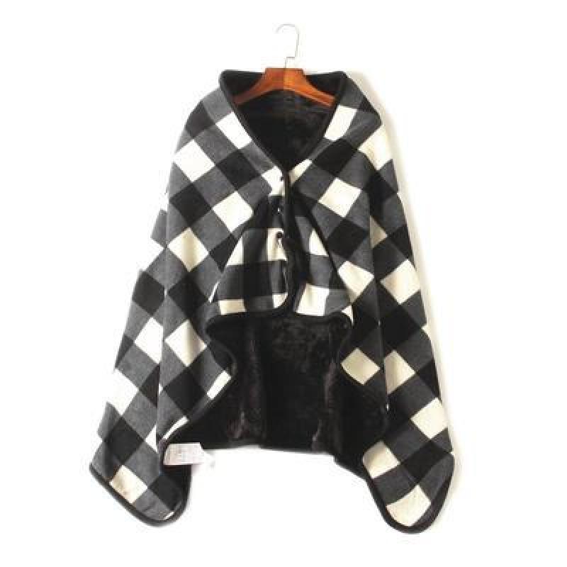 soft warm Shawl blanket office, accept custom design coral fleece shawl blanket office nap blanket/