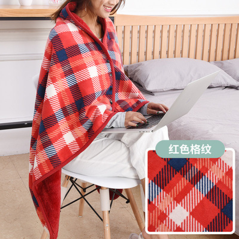 soft warm Shawl blanket office, accept custom design coral fleece shawl blanket office nap blanket/