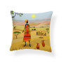 African Art Elephant Digital Print Throw Waist  Cushion Cover, Cheap Ethnic Totem Sofa Car Office Seat Pillow Cushion Cover/