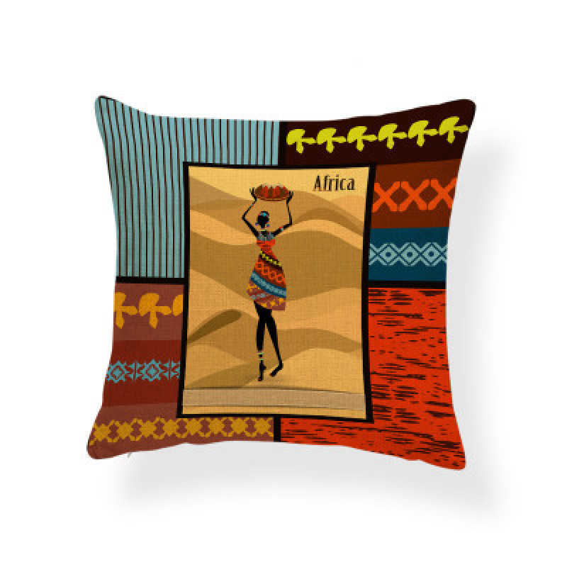 African Art Elephant Digital Print Throw Waist  Cushion Cover, Cheap Ethnic Totem Sofa Car Office Seat Pillow Cushion Cover/