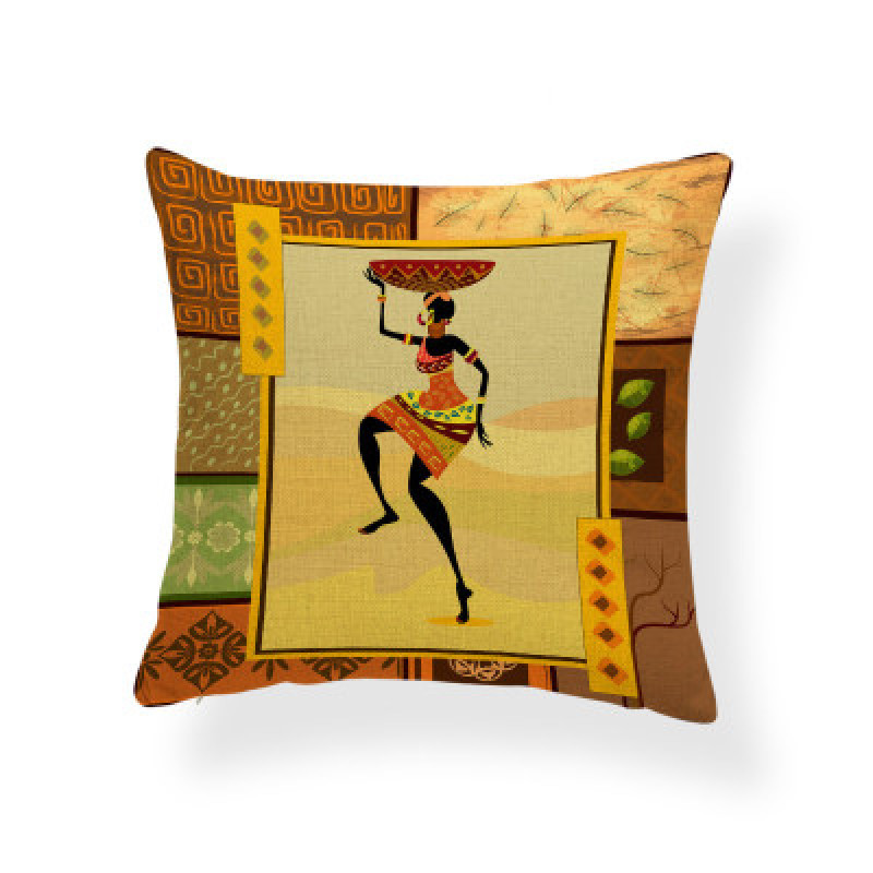 African Art Elephant Digital Print Throw Waist  Cushion Cover, Cheap Ethnic Totem Sofa Car Office Seat Pillow Cushion Cover/