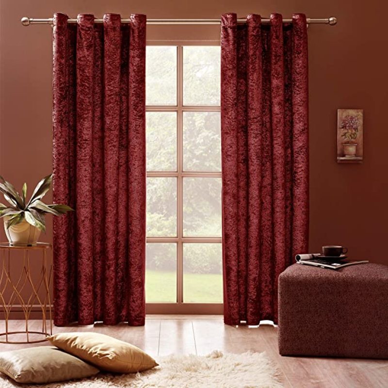 Luxury printed gold velvet thermal properties keeps warm noise reduction with 8 eyelets cortinas blackout for bedroom#