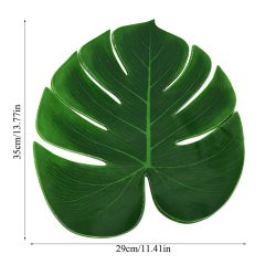 Set of 12 Coasters Place Mats Washable Placemats, Tropical Leaves Placemat for Party Decorations Jungle Beach BBQ#