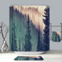 Made In China Nature Shower Curtain With Small Eyelet, Fancy Machine Washable Shower Curtain Water Repellent/