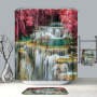 Made In China Nature Shower Curtain With Small Eyelet, Fancy Machine Washable Shower Curtain Water Repellent/