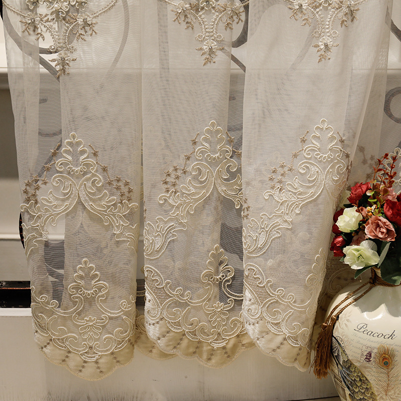 good price curtain importar cortinas de china european embroidered curtain dubai bedroom window curtains tende di tulle ricamato