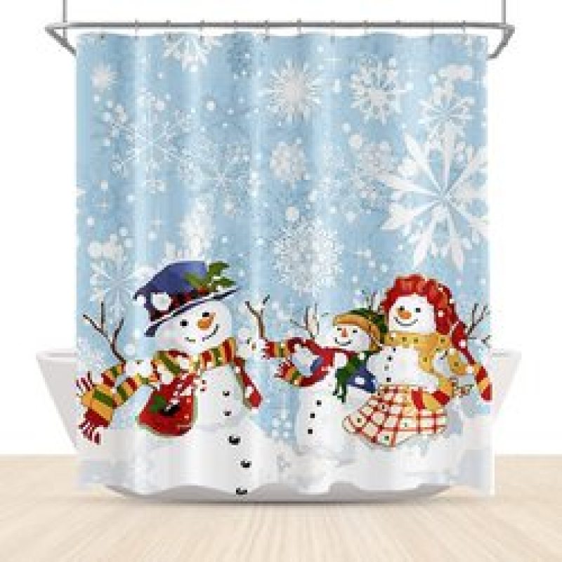 Home Decor Cheapest 3D Shower Curtain, Hot Printing Christmas Bathroom Shower Curtain*