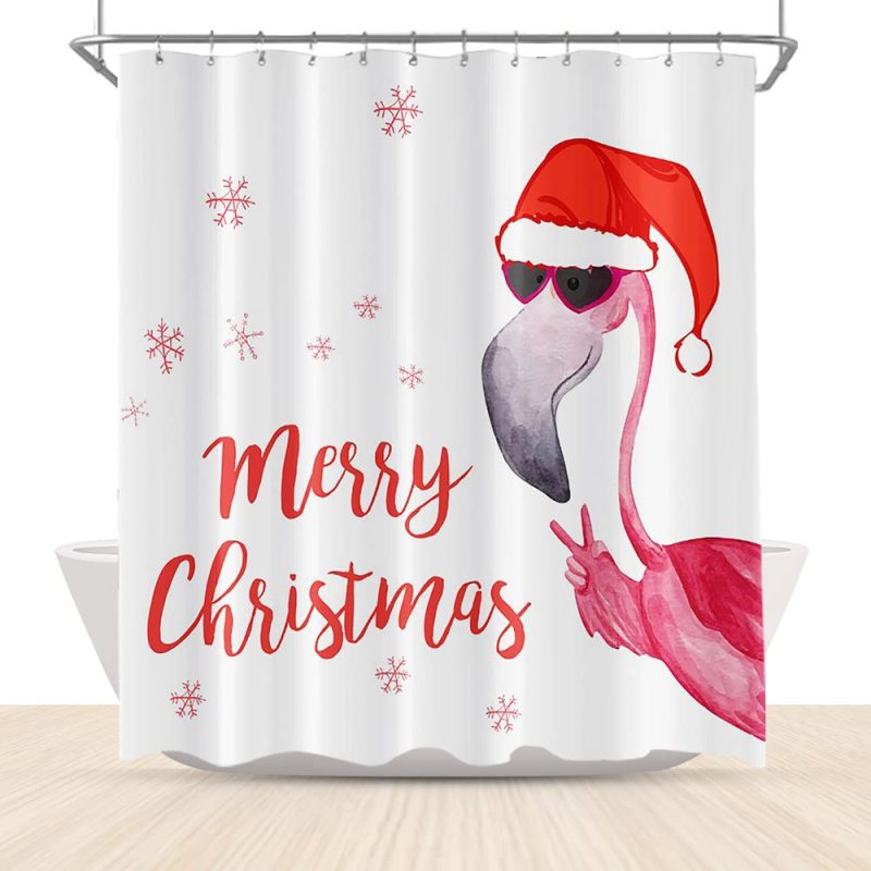 Home Decor Cheapest 3D Shower Curtain, Hot Printing Christmas Bathroom Shower Curtain*