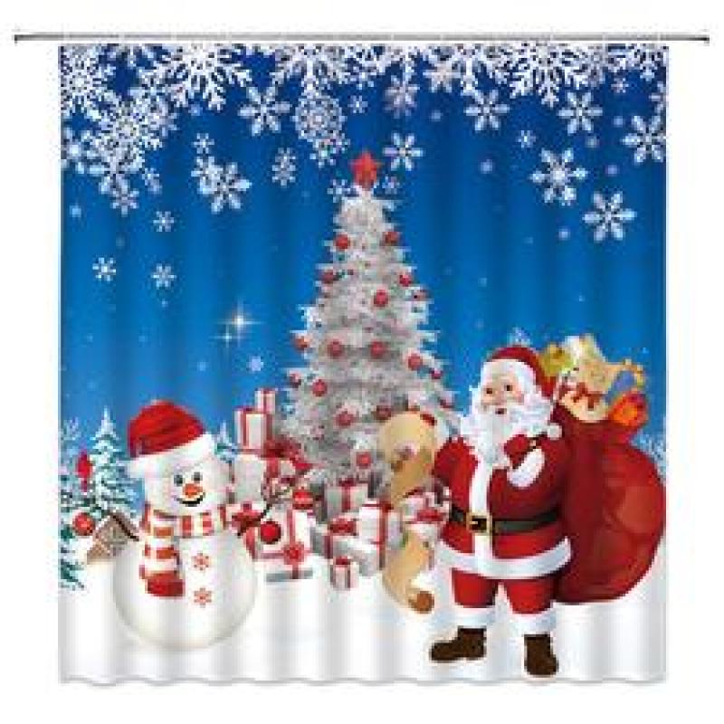 Home Decor Cheapest 3D Shower Curtain, Hot Printing Christmas Bathroom Shower Curtain*